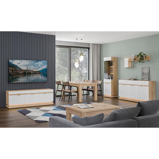 Tv Tisch Milton ML01 eiche crem torro weiß
