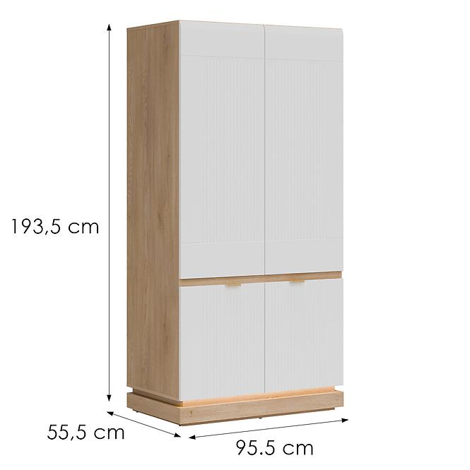 Schrank 2D Milton ML08 Dąb crem torro weiß