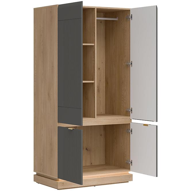 Schrank 2D Milton ML08 Dąb crem torro grau