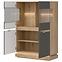 Vitrine niedrig Milton ML04 eiche crem torro grau,3