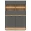 Vitrine niedrig Milton ML04 eiche crem torro grau,4