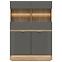 Vitrine niedrig Milton ML04 eiche crem torro grau,5
