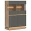 Vitrine niedrig Milton ML04 eiche crem torro grau,7