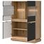 Vitrine niedrig Milton ML04 eiche crem torro anthrazit,3
