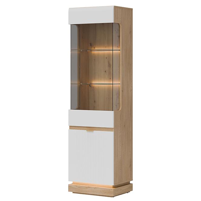 Vitrine L/P Milton ML05 eiche crem torro weiß,2
