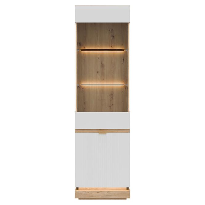 Vitrine L/P Milton ML05 eiche crem torro weiß,4