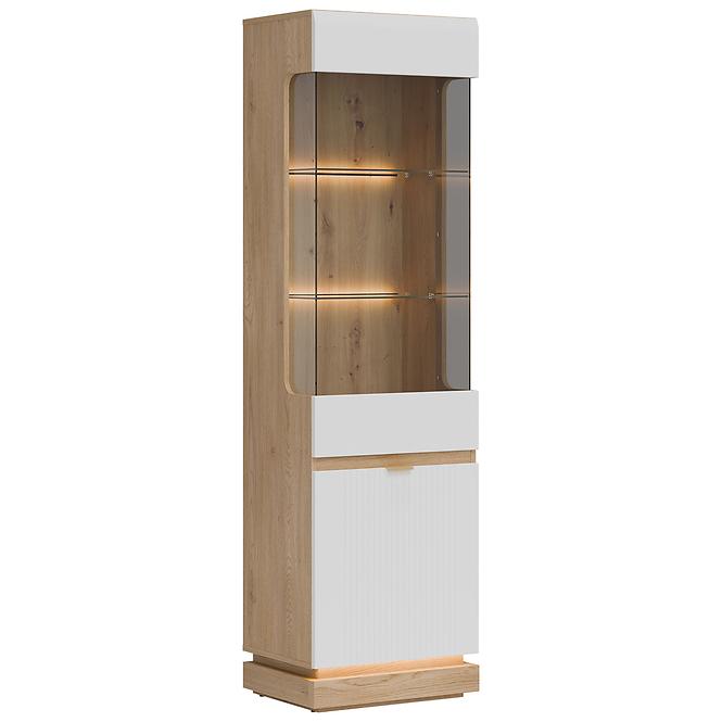 Vitrine L/P Milton ML05 eiche crem torro weiß,6