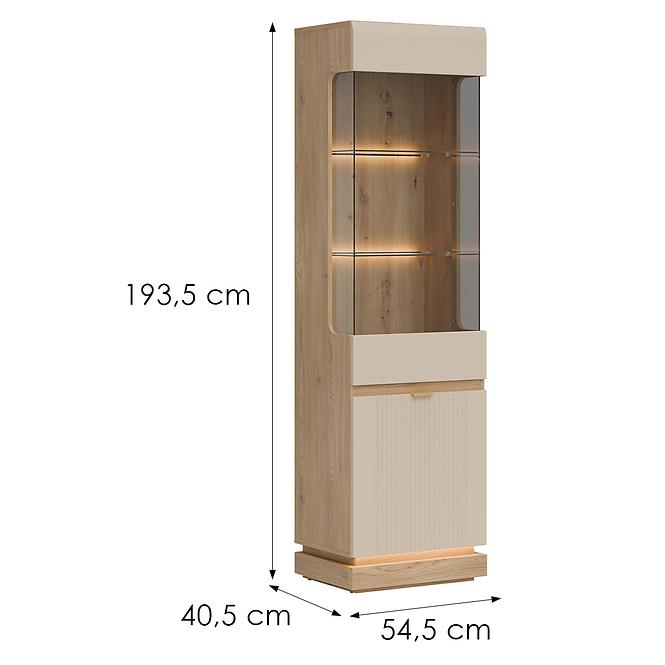 Vitrine L/P Milton ML05 eiche crem torro kremona