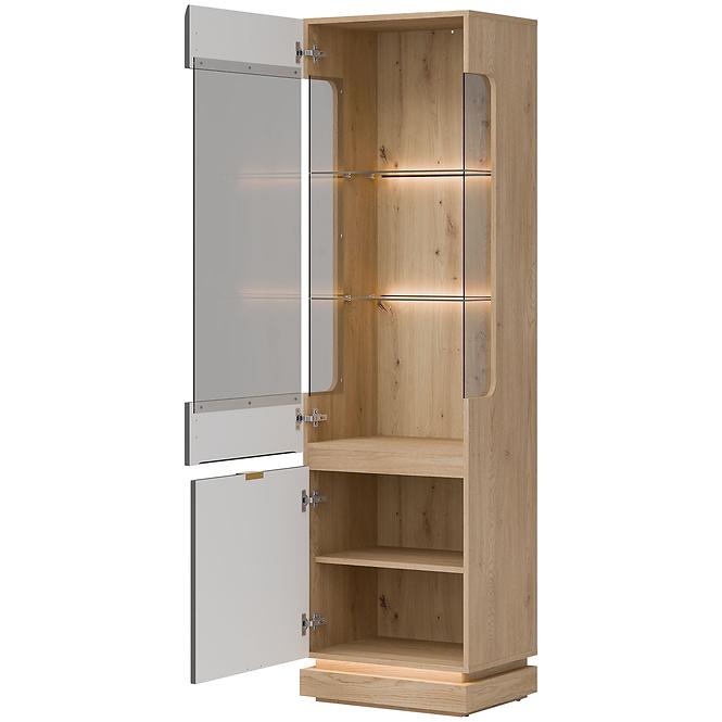 Vitrine L/P Milton ML05 eiche crem torro grau,3