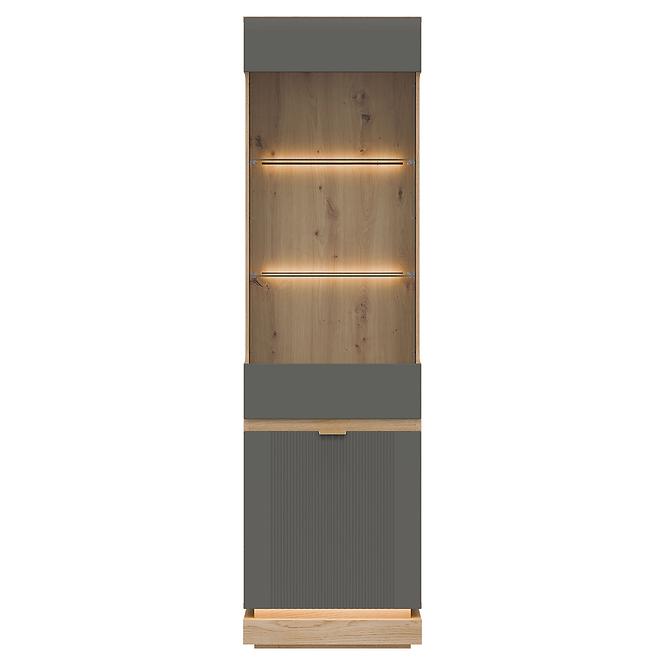 Vitrine L/P Milton ML05 eiche crem torro grau,4