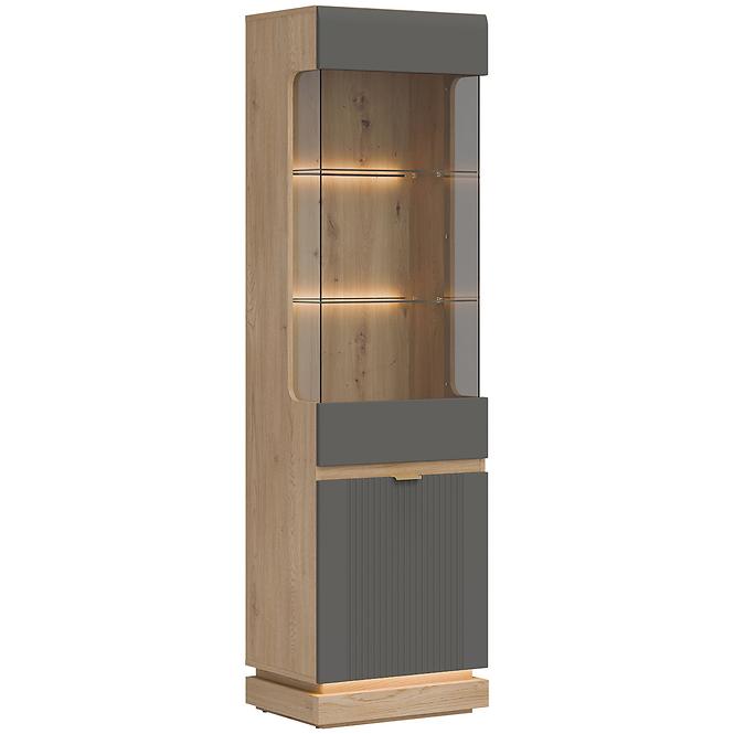 Vitrine L/P Milton ML05 eiche crem torro grau,6