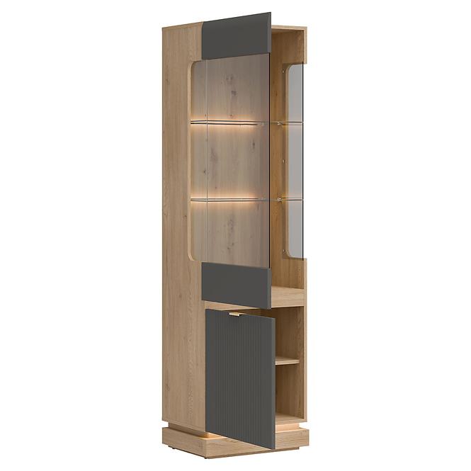 Vitrine L/P Milton ML05 eiche crem torro grau,7