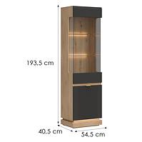 Vitrine L/P Milton ML05 eiche crem torro anthrazit