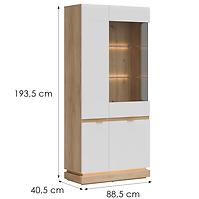 Vitrine Milton ML06 eiche crem torro weiß