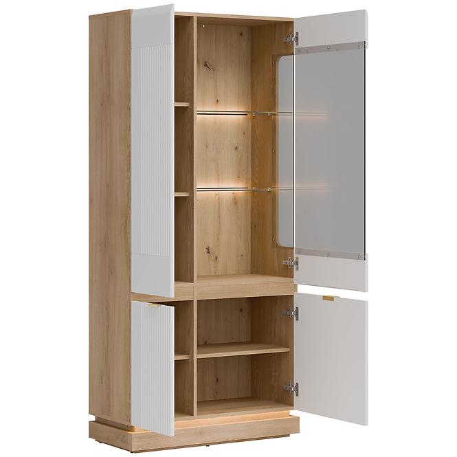 Vitrine Milton ML06 eiche crem torro weiß,7