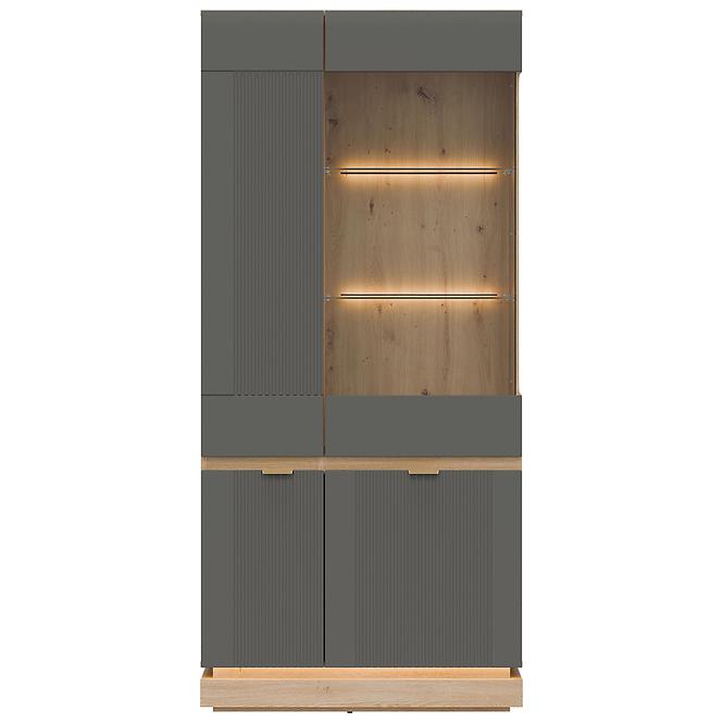 Vitrine Milton ML06 eiche crem torro grau,4