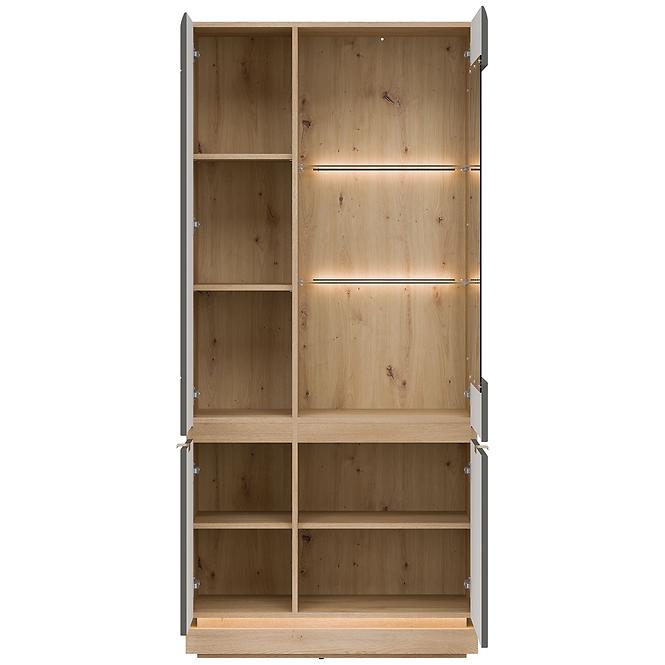 Vitrine Milton ML06 eiche crem torro grau,5