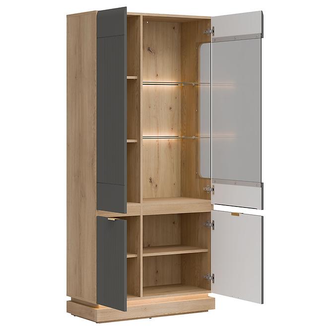 Vitrine Milton ML06 eiche crem torro grau,7