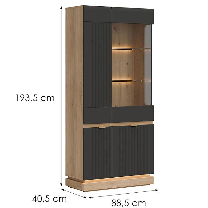 Vitrine Milton ML06 eiche crem torro anthrazit