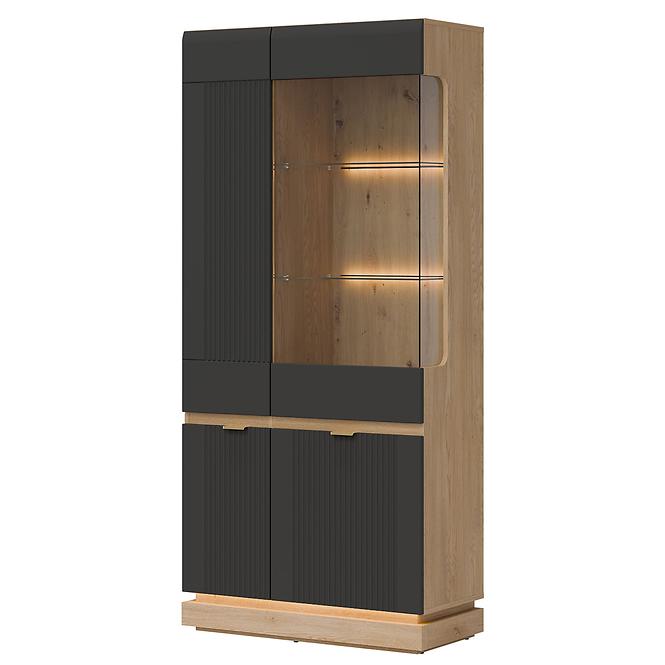 Vitrine Milton ML06 eiche crem torro anthrazit,2