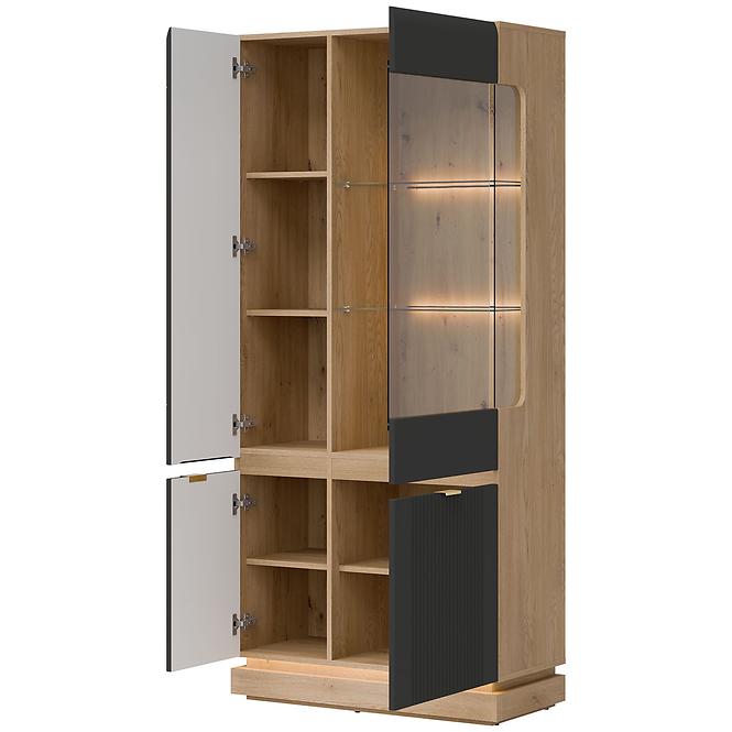 Vitrine Milton ML06 eiche crem torro anthrazit,3