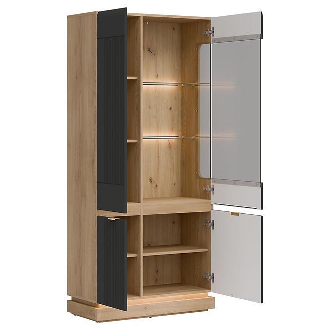 Vitrine Milton ML06 eiche crem torro anthrazit,7