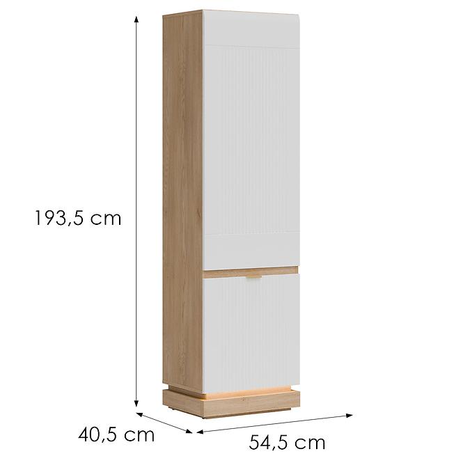 Schrank L/P Milton ML07 eiche crem torro weiß