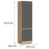 Schrank L/P Milton ML07 eiche crem torro grau