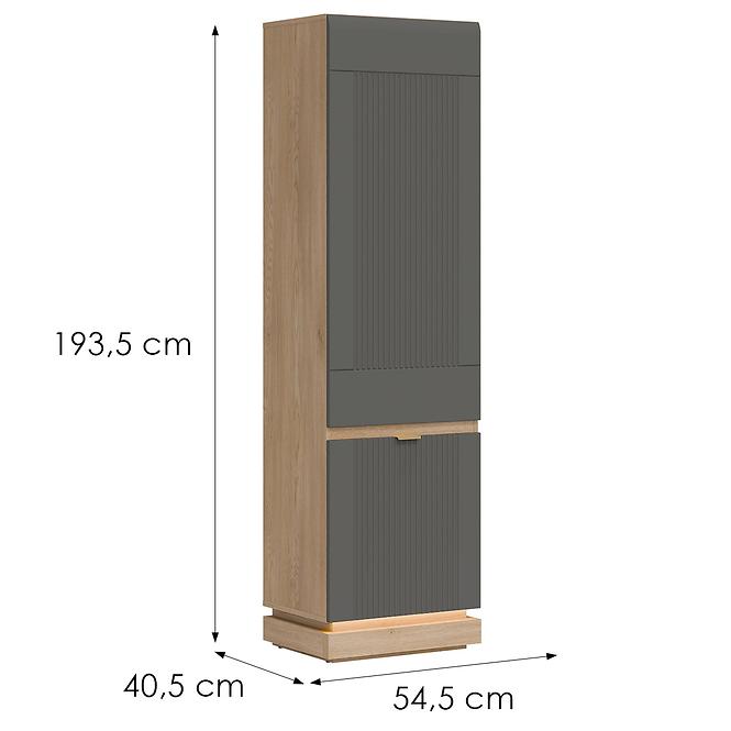 Schrank L/P Milton ML07 eiche crem torro grau