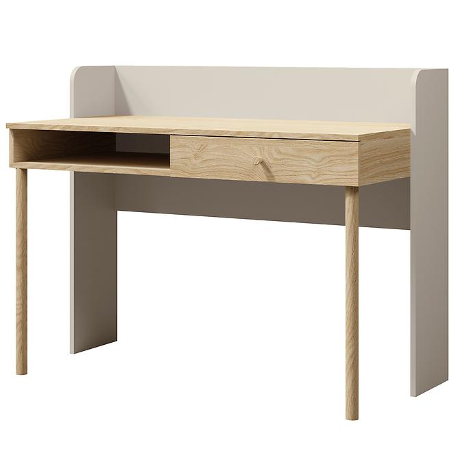 Schreibtisch Yuki 11 Graubeige/Eiche geölt