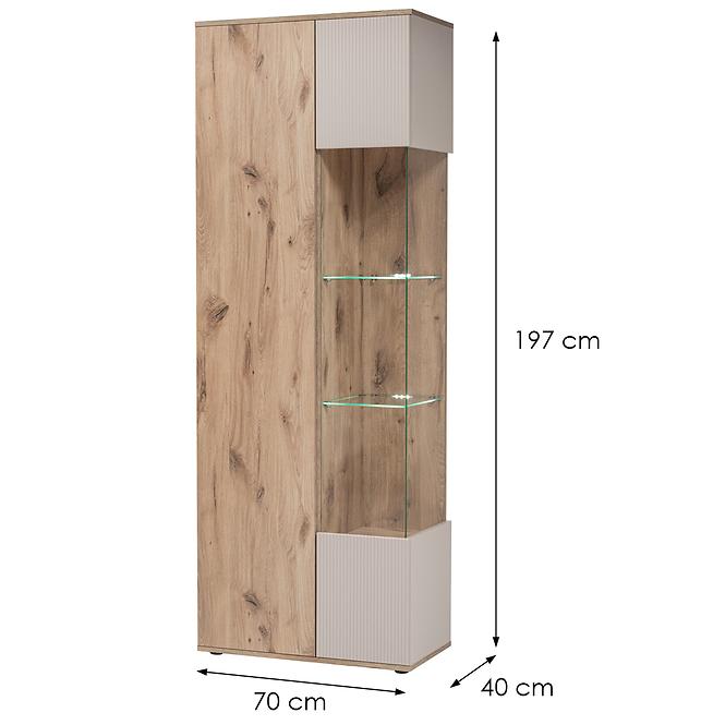 Vitrine Catalina DVC CT WSW Eiche Wiking/Kaschmir