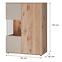 Vitrine Catalina DVC CT WSN Eiche Wiking/Kaschmir,3