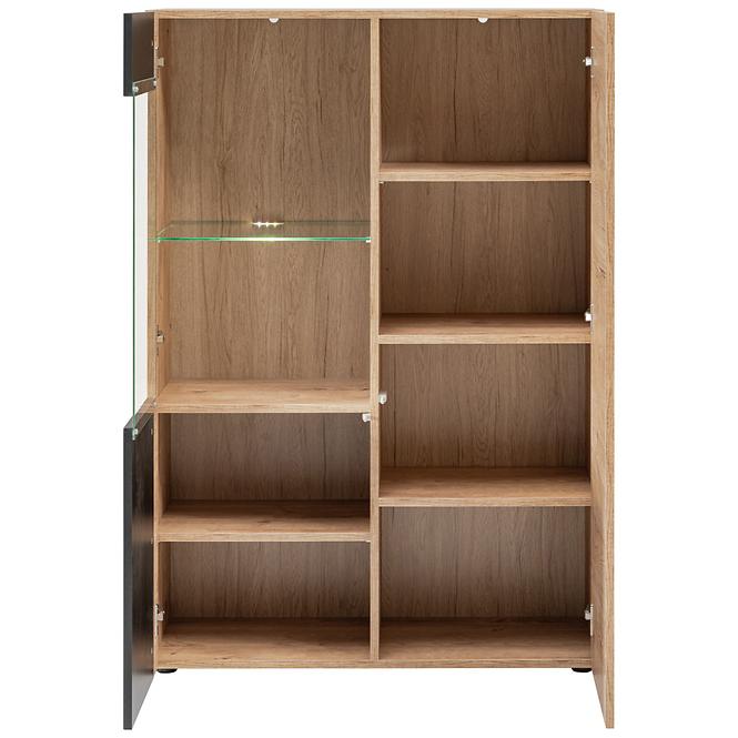 Vitrine Aron RZS AR WSW Eiche Ribbeck/Schwarz