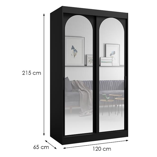 Schrank 2d Modin 120 schwarz