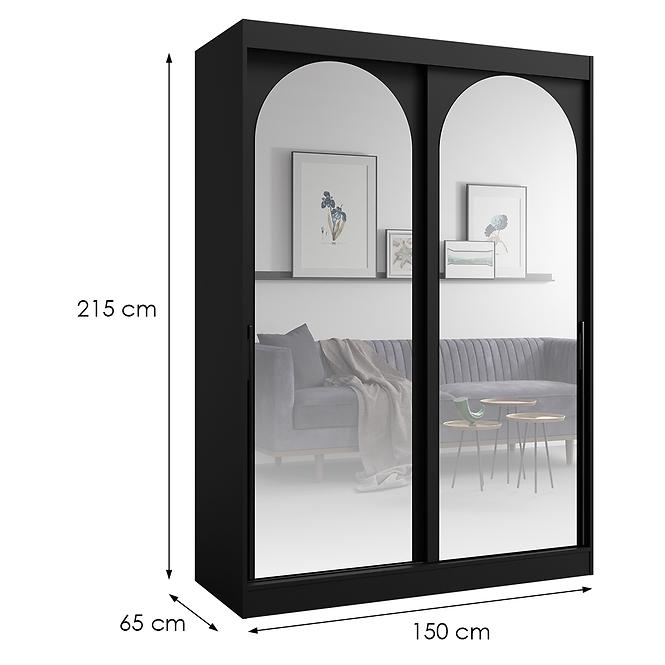 Schrank 2d Modin 150 schwarz