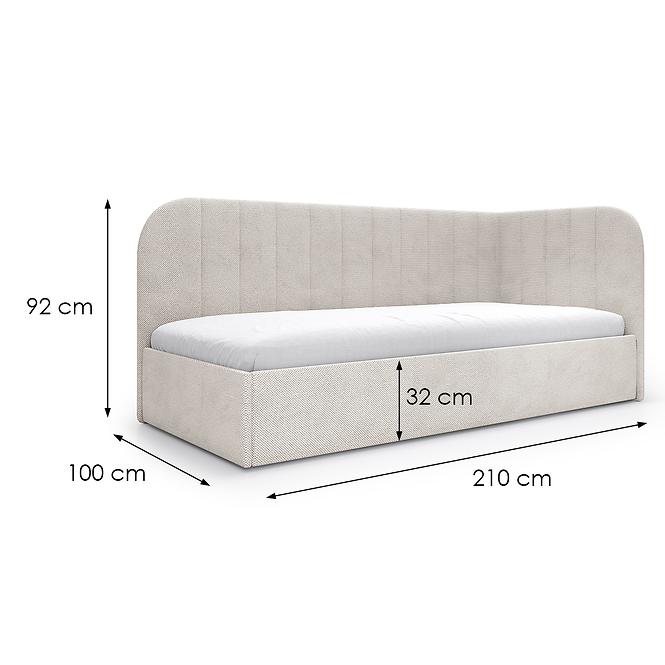 Bett Millow 90x200 z mat Curio 02