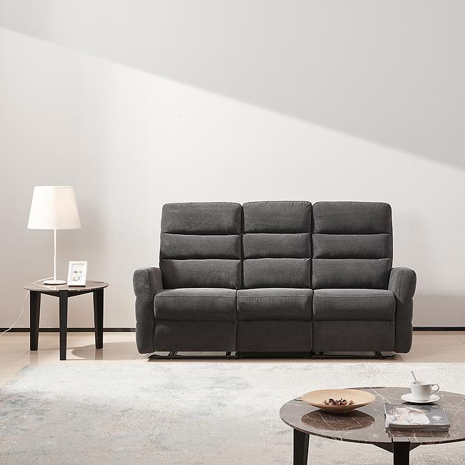 Sofa Belize 3SJ NLK314 schwarz mit Entspannungsfunktion