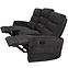 Sofa Belize 3SJ NLK314 schwarz mit Entspannungsfunktion,3