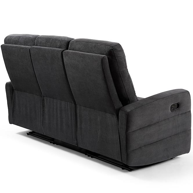 Sofa Belize 3SJ NLK314 schwarz mit Entspannungsfunktion