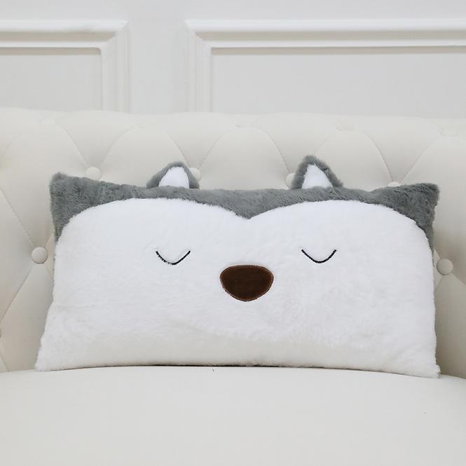 Kissen Hund 30x56 cm Grau