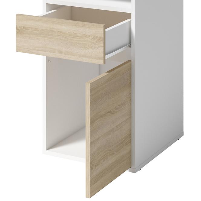 Schreibtisch Billa 1d1sz 60 NFSC B weiß/sonoma