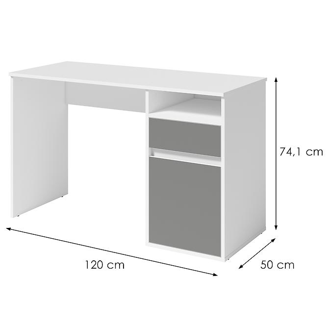 Schreibtisch Billa 1d1sz 60 NFSC B weiß/graphit