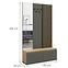 Garderobe Doris 90B eiche artisan/grau mit Lamellen,2