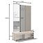 Garderobe Doris 90B eiche artisan/grau mit Lamellen,3
