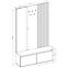 Garderobe Doris 90B eiche artisan/grau mit Lamellen,4