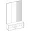 Garderobe Doris 90B eiche artisan/grau mit Lamellen,5