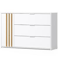 Kommode Florencja 1d3sz weiß/eiche artisan