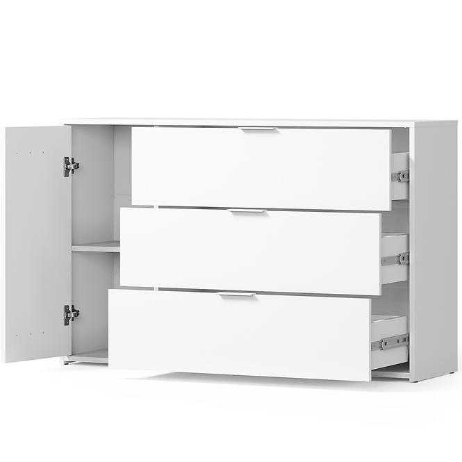 Kommode Florencja 1d3sz weiß/eiche artisan