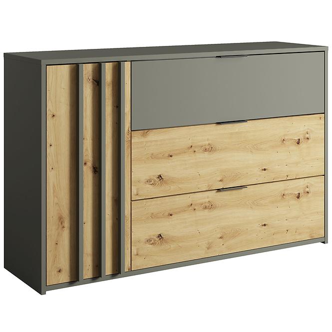 Kommode Rimini 1d3sz grau/eiche artisan