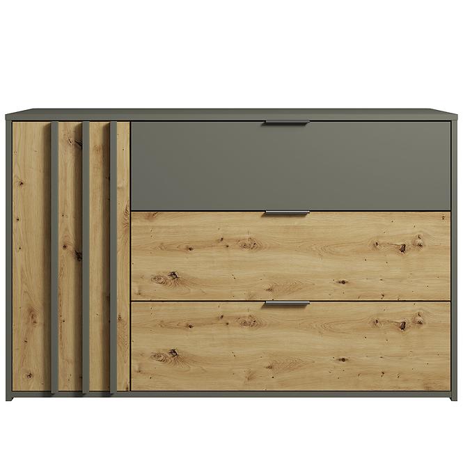 Kommode Rimini 1d3sz grau/eiche artisan